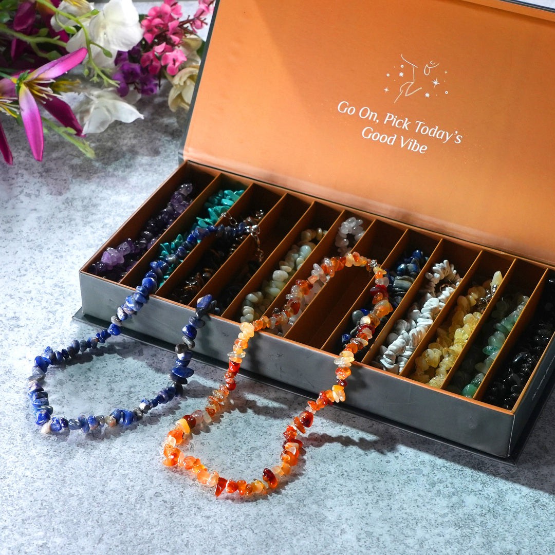 12 Crystal Necklaces Set – Everyday Support for Every Kind of Day