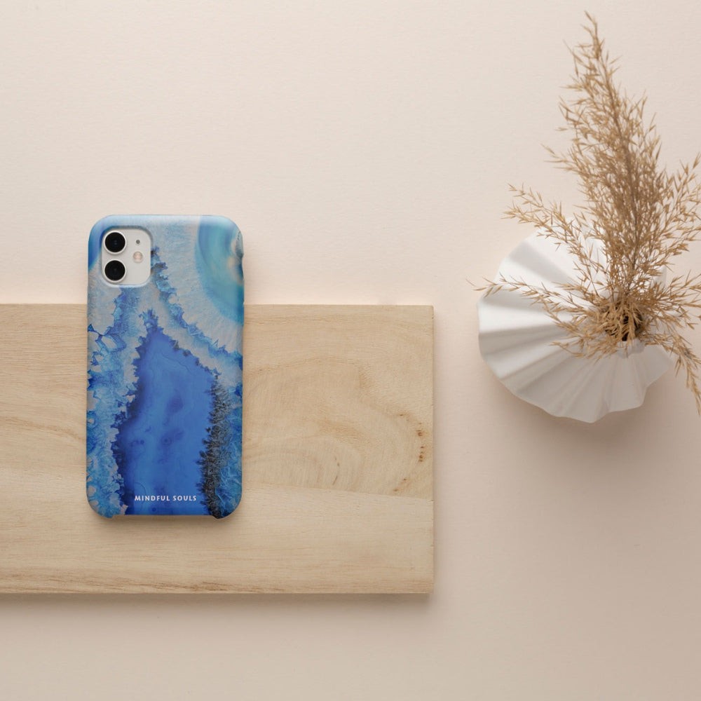 Blue Agate Waves Phone Case