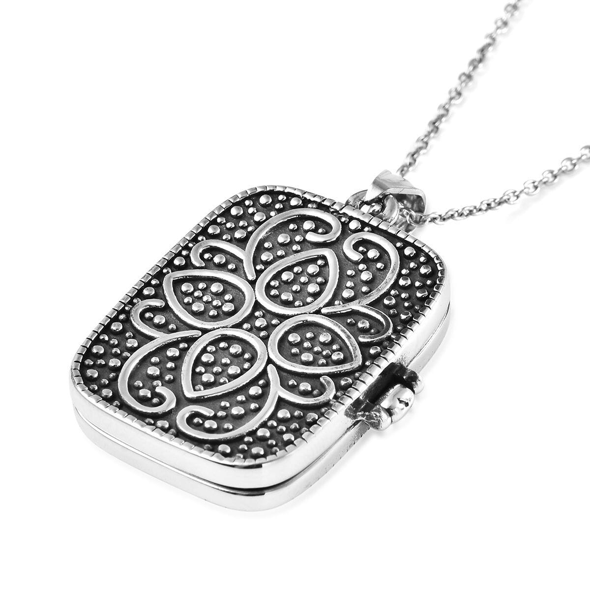 Malagasy Labradorite & Swiss Marcasite Locket – For Inner Vision & Intuition