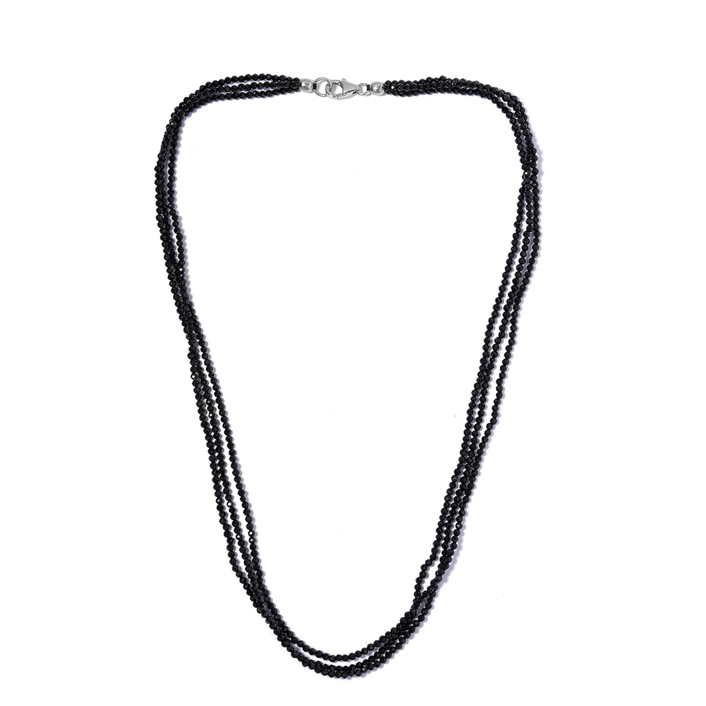 Black Spinel Power Bead Necklace - For Confidence That Shines