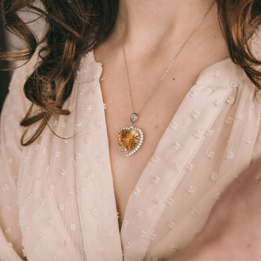 Deluxe Natural Citrine Crystal Pendant