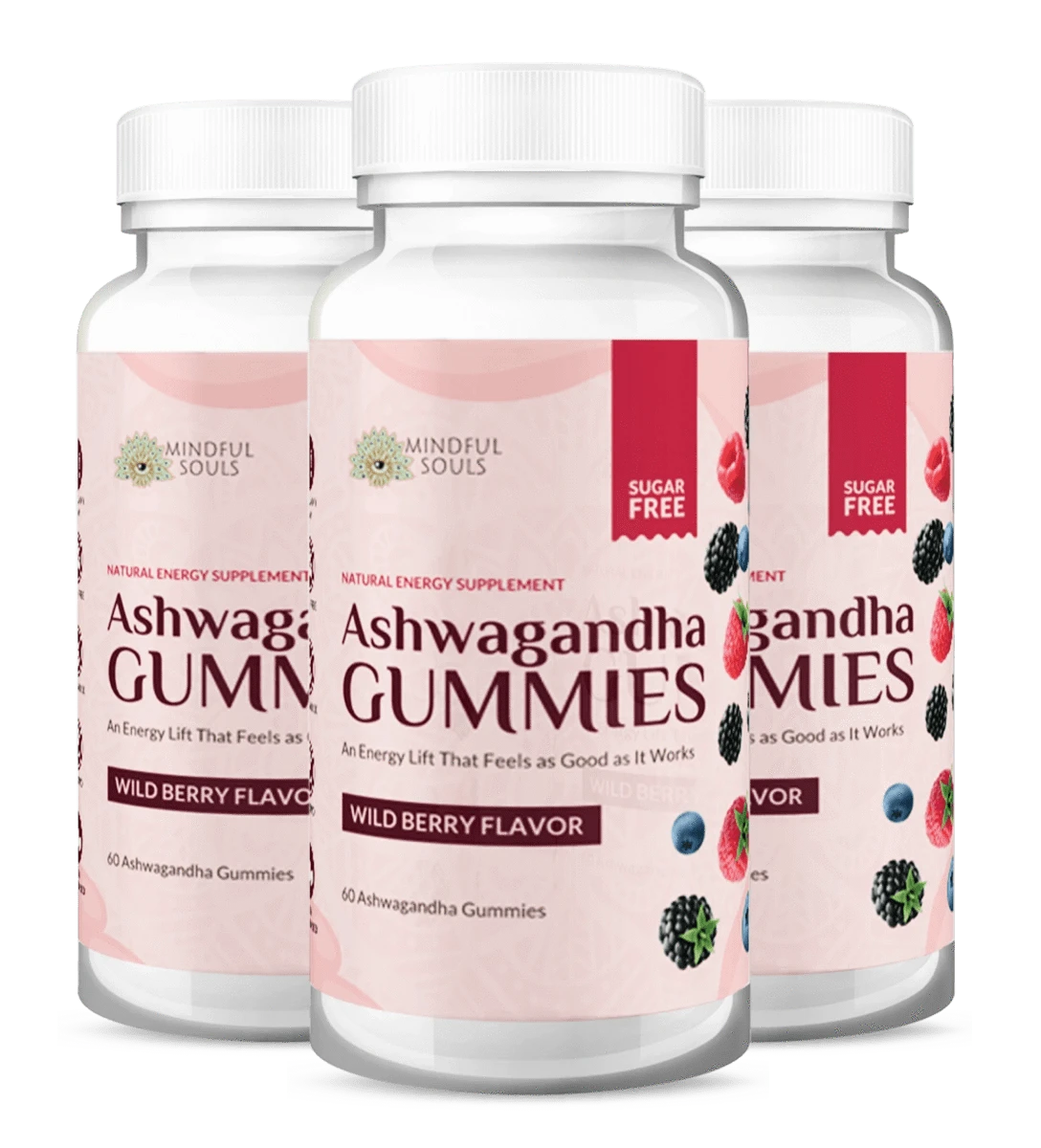 Zen Energy: Sugar Free Natural Ashwagandha Vitality Gummies x 3 Bottles