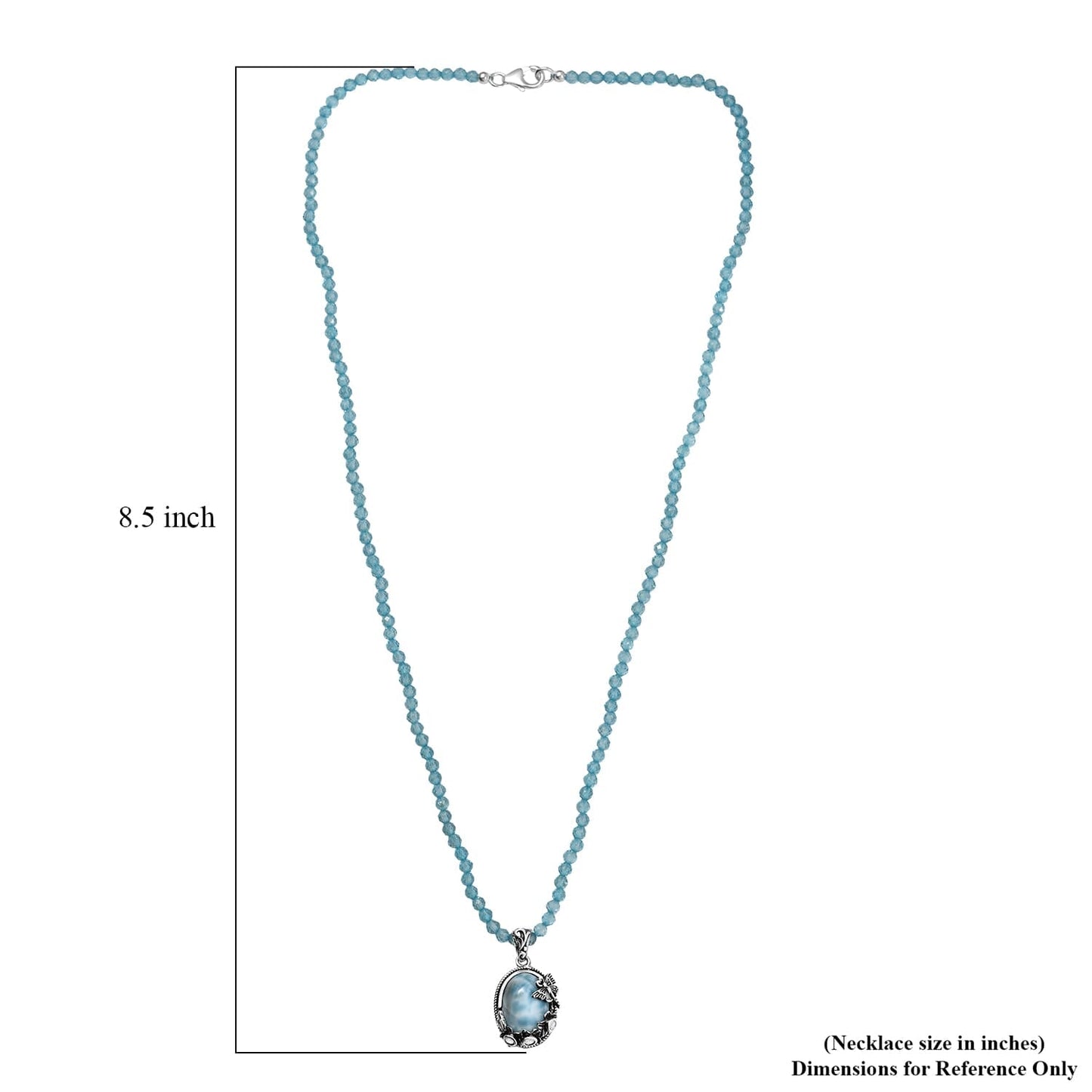 Caribbean Larimar Pendant - Artisan Crafted Stress Relief Talisman
