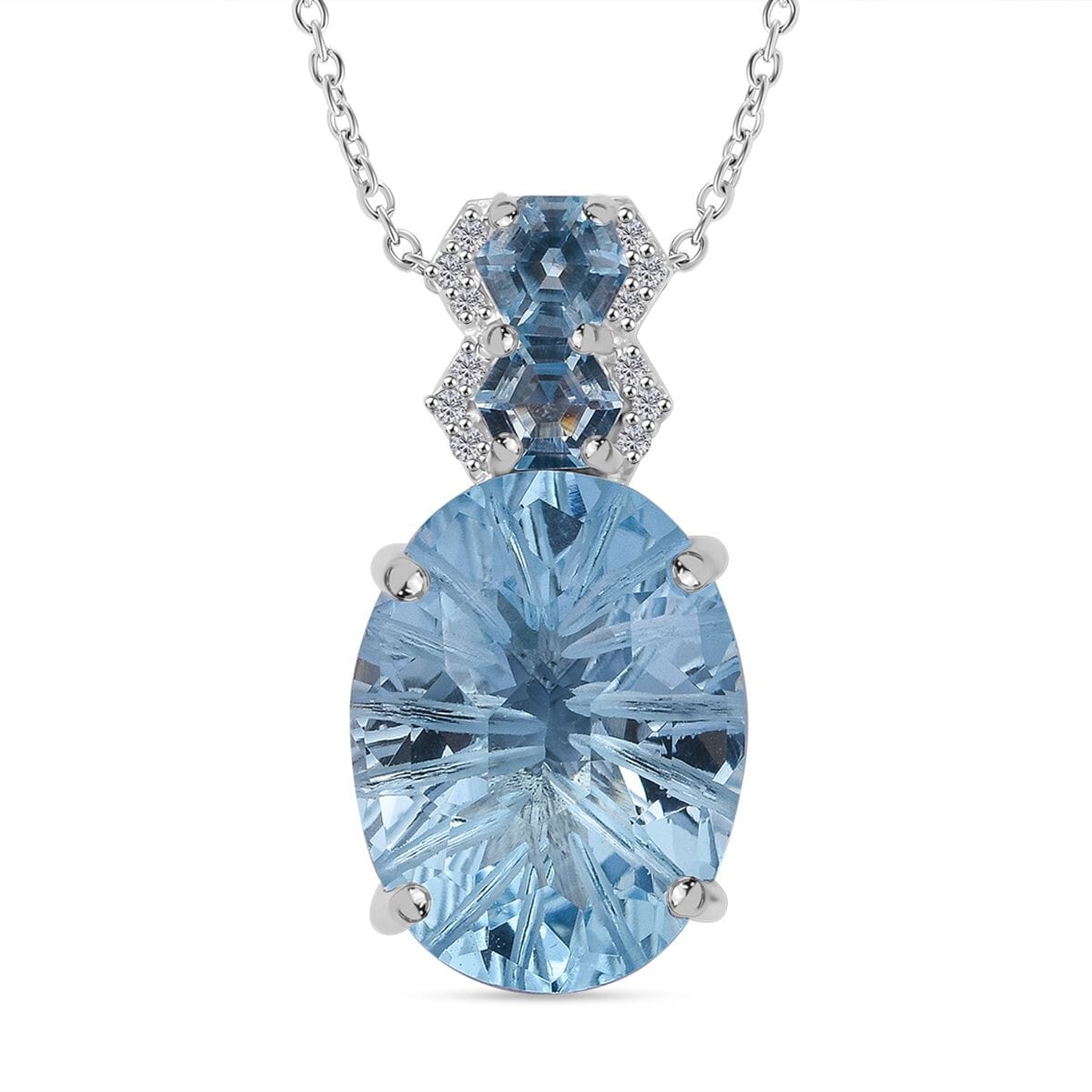 Amethyst & Zircon Pendant Necklace – Elegant Radiance