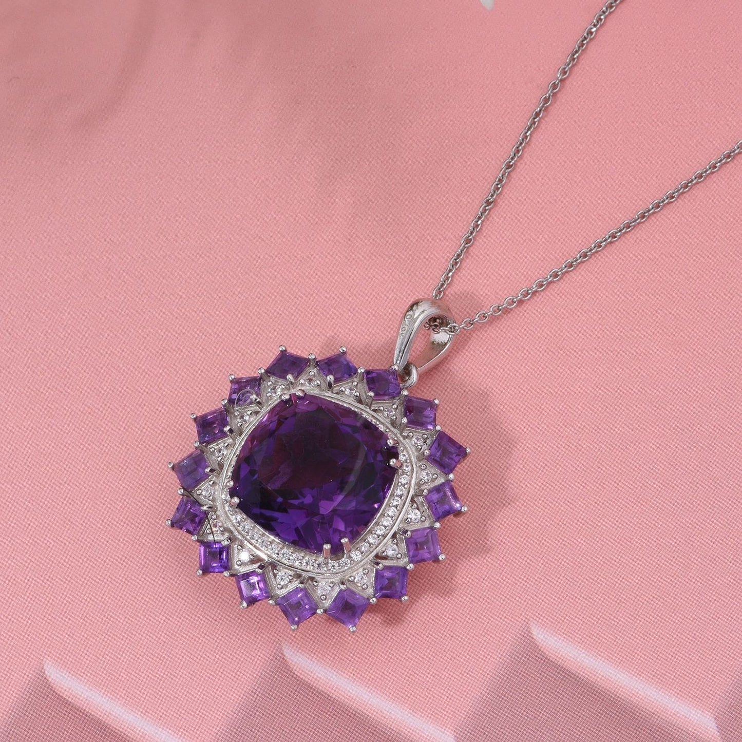 White Zircon Floral Necklace – Flourish with Calm and Clarity