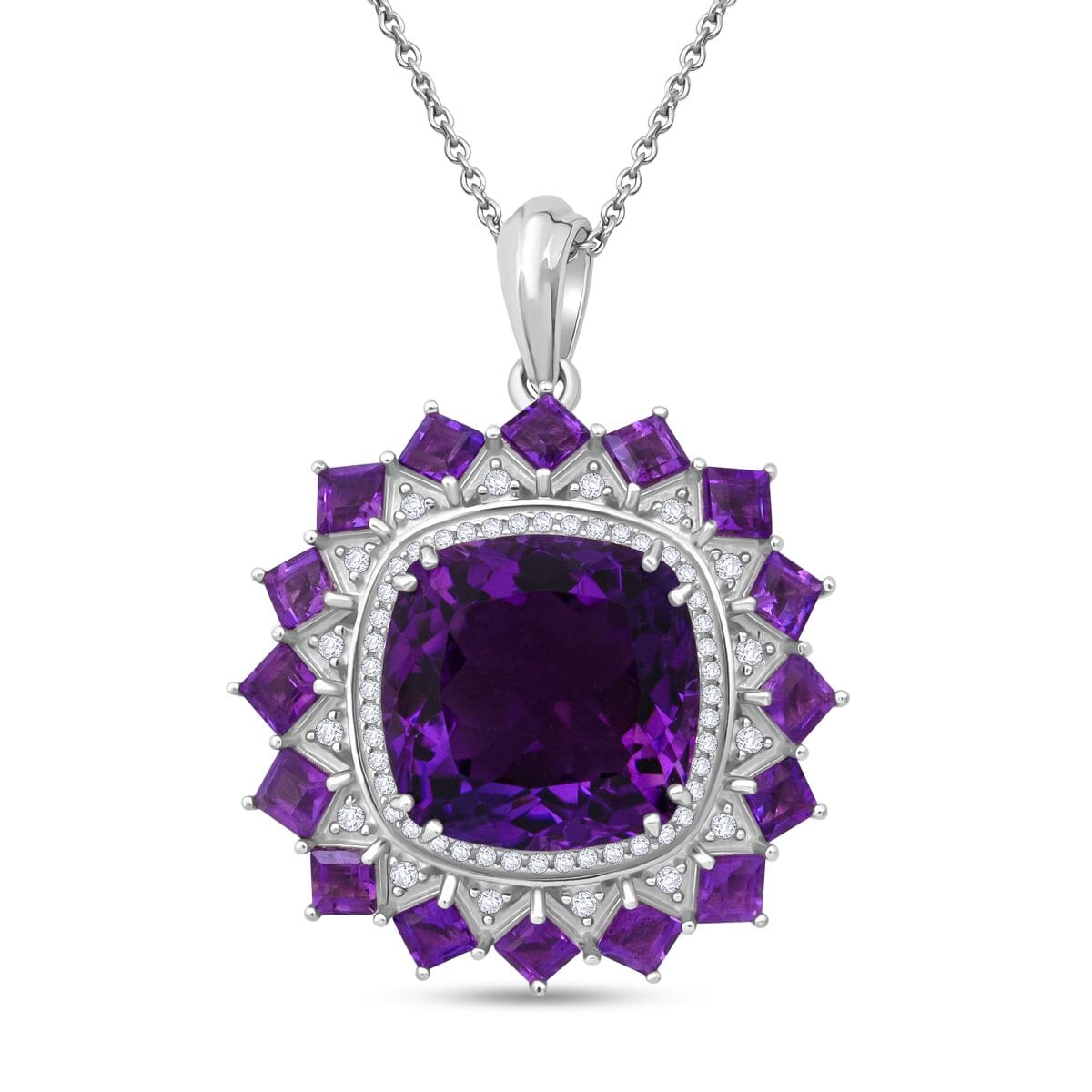White Zircon Floral Necklace – Flourish with Calm and Clarity