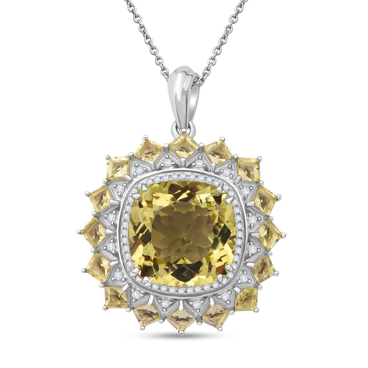 White Zircon Floral Necklace – Flourish with Calm and Clarity
