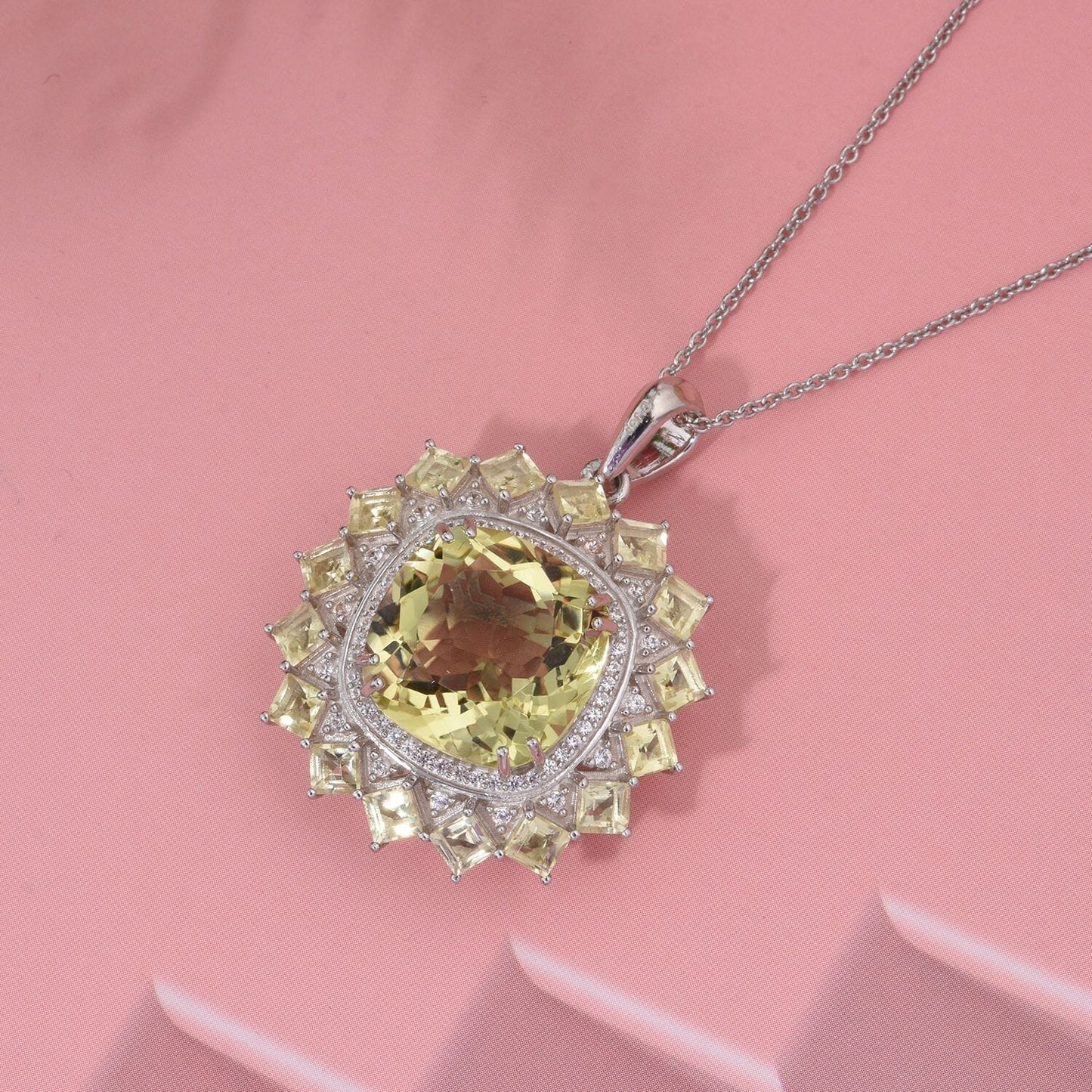 White Zircon Floral Necklace – Flourish with Calm and Clarity