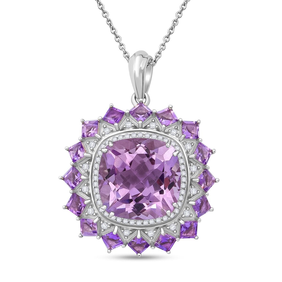White Zircon Floral Necklace – Flourish with Calm and Clarity