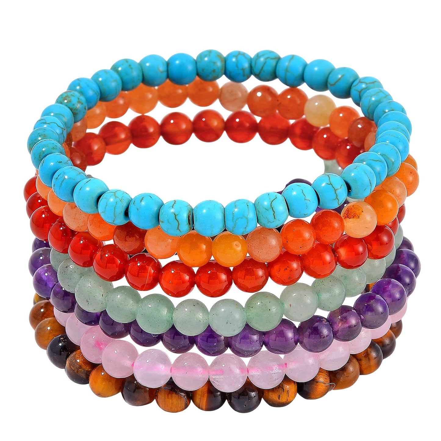 7 Chakra Crystal Bracelet Set: Support for Every Kind of Day