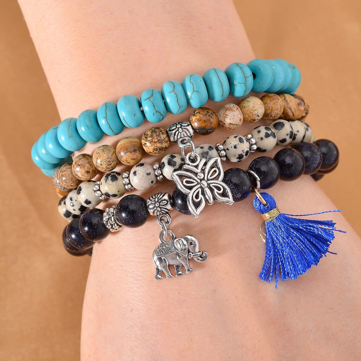 4-Piece Natural Gemstone Bracelet Set – For Every Intention You Hold