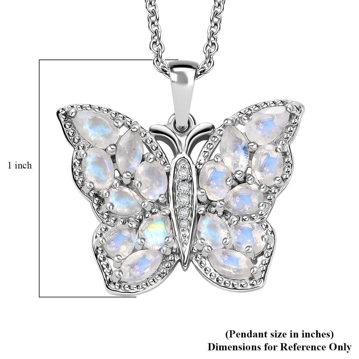 Moonstone & Zircon Butterfly Necklace – Inspire Your Inner Transformation