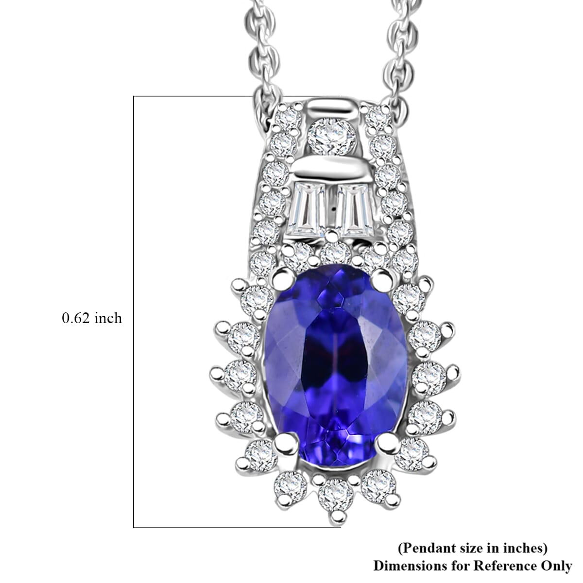 Tanzanite & White Zircon Starburst Necklace - A Beacon of Spiritual Insight