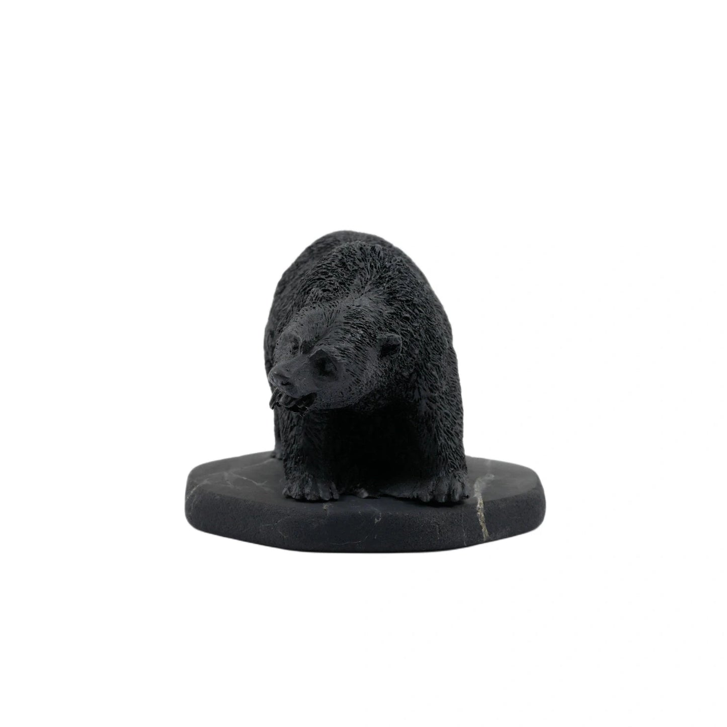 Shungite Grizzly Bear: Home Guardian & Spiritual Defender
