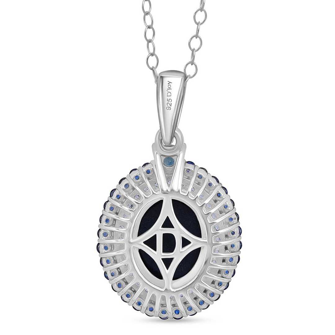 Blue Star Sapphire Pendant Necklace