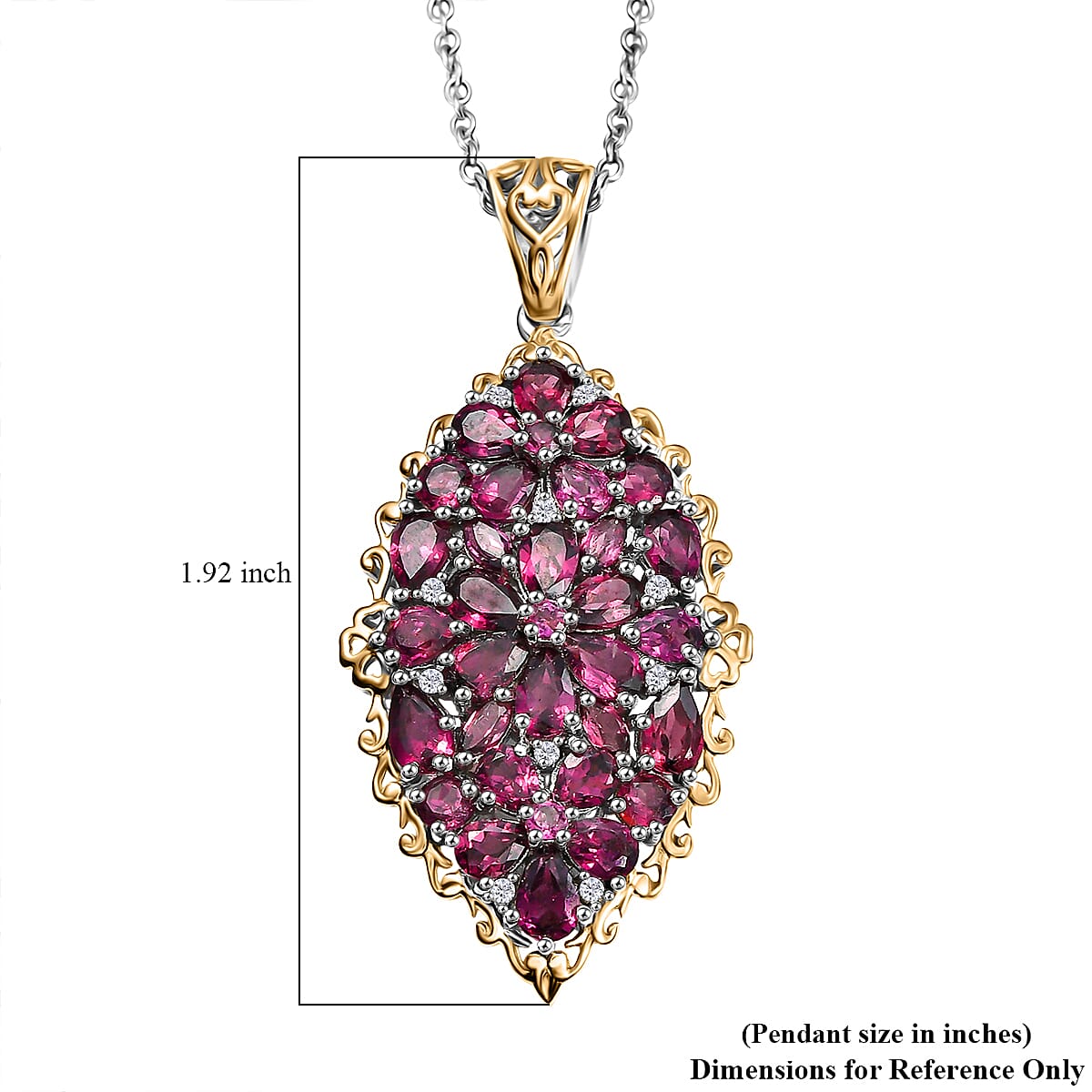 Bunch of Flowers Orissa Rhodolite Garnet Pendant — Heartfelt Energy & Refined Expression