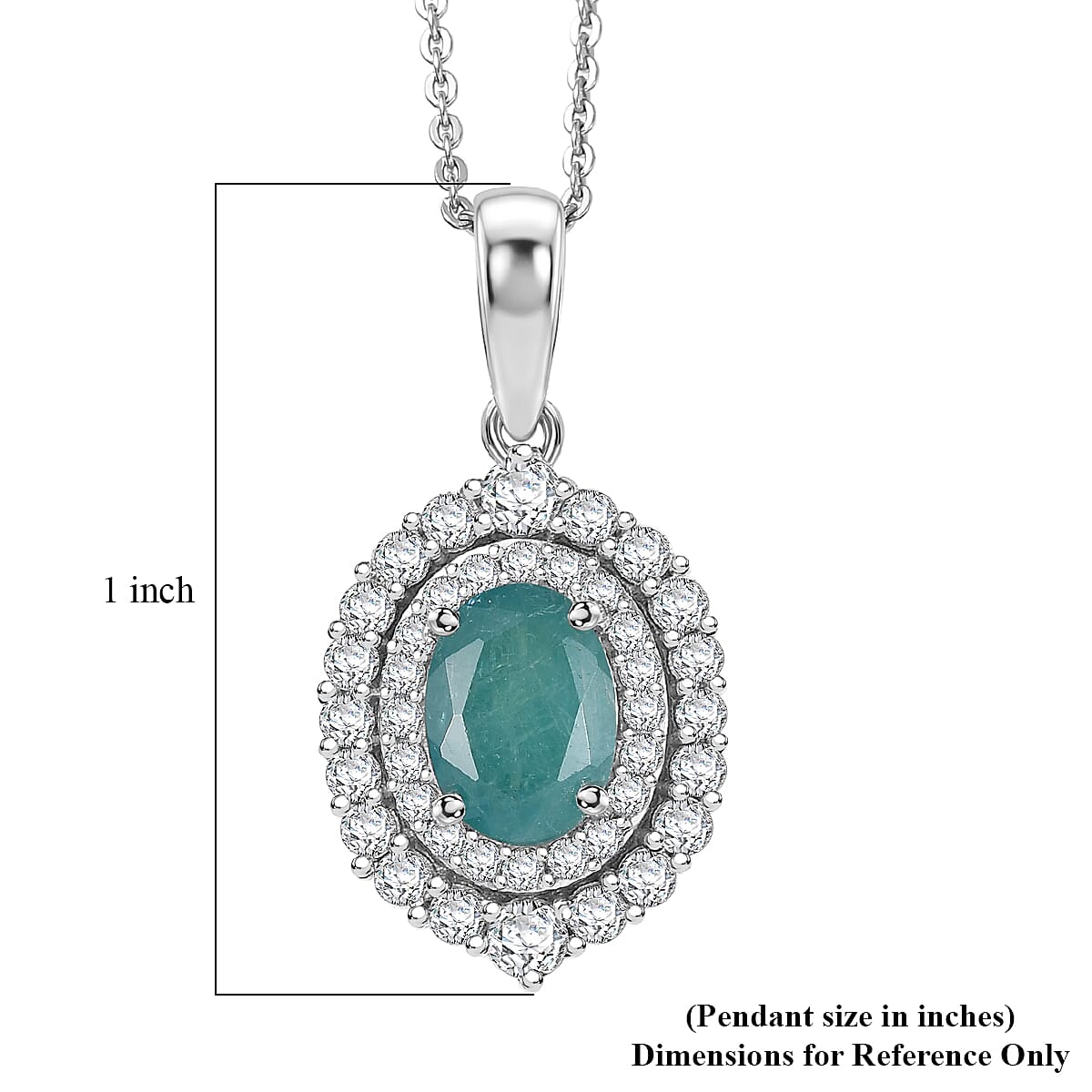 Grandidierite and Moissanite Halo Pendant – Calm, Clarity and Balance