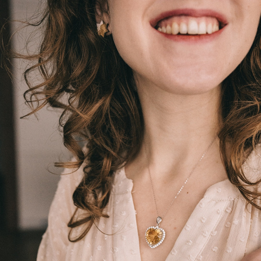 Deluxe Natural Citrine Crystal Pendant