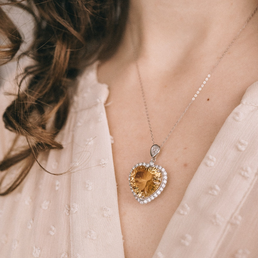 Deluxe Natural Citrine Crystal Pendant