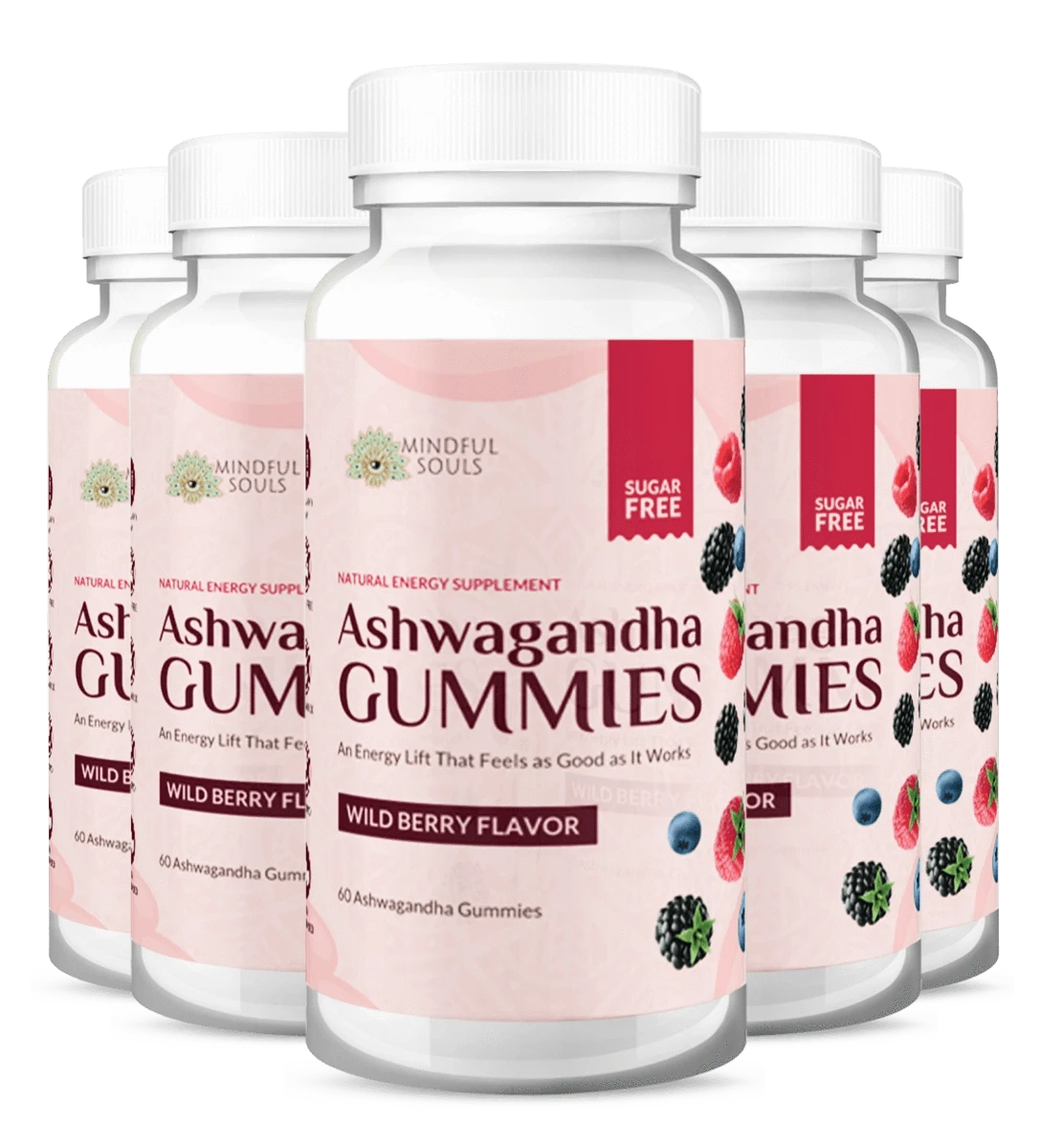 Zen Energy: Sugar Free Natural Ashwagandha Vitality Gummies x 6 Bottles