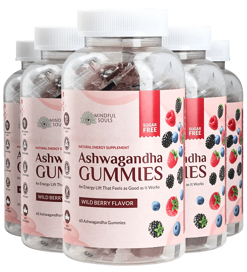 Zen Energy: Sugar Free Natural Ashwagandha Vitality Gummies x 6 Bottles