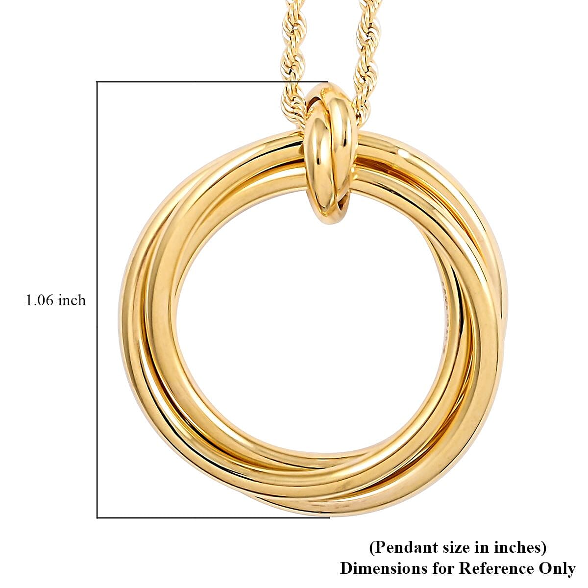 10K Yellow Gold Triple Circle Necklace – The Art of Timeless Connection