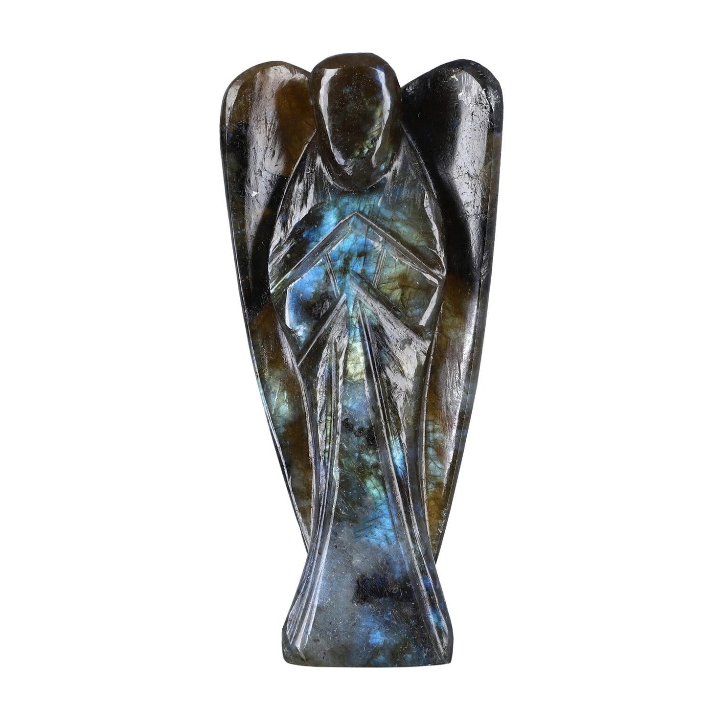Hand Carved Labradorite Angel – For Aura Protection