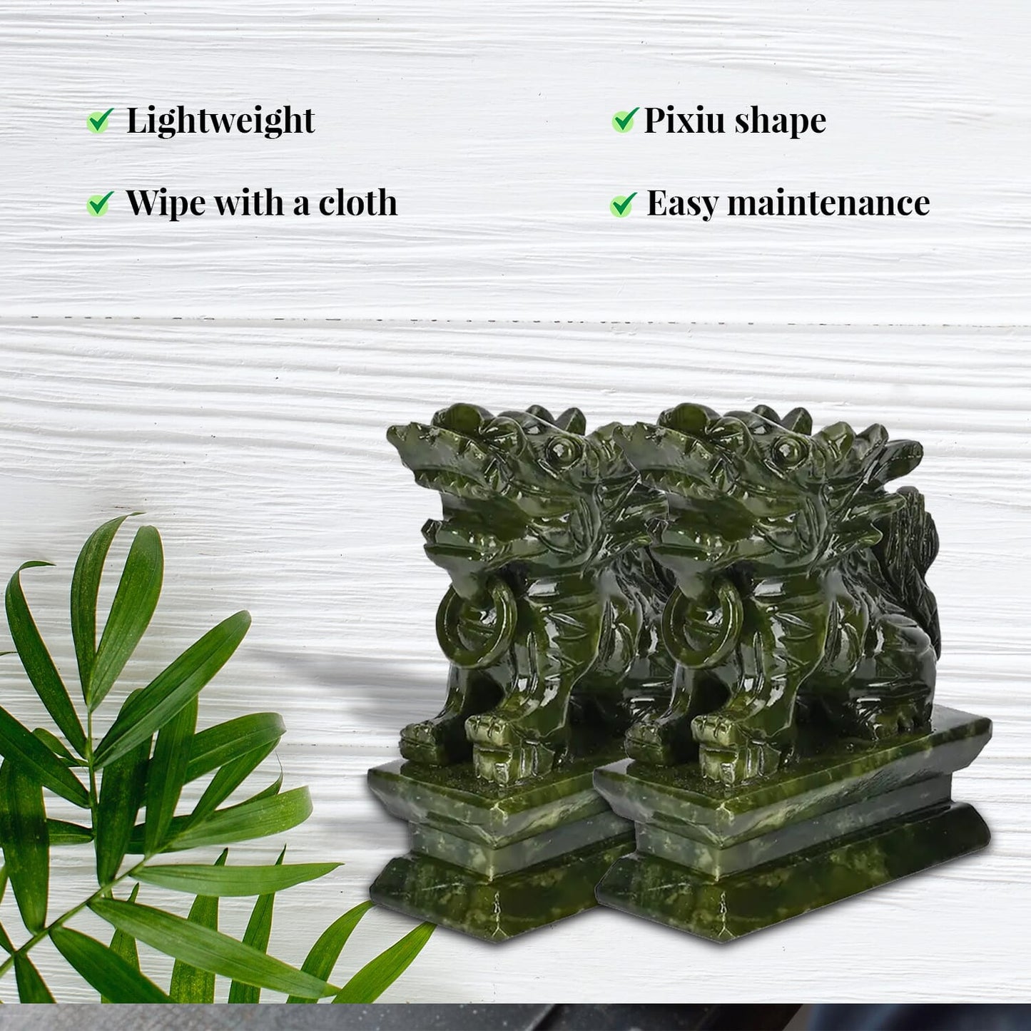 Serpentine Feng Shui Pixiu Duo – Crafted for Balance and Spiritual Energy