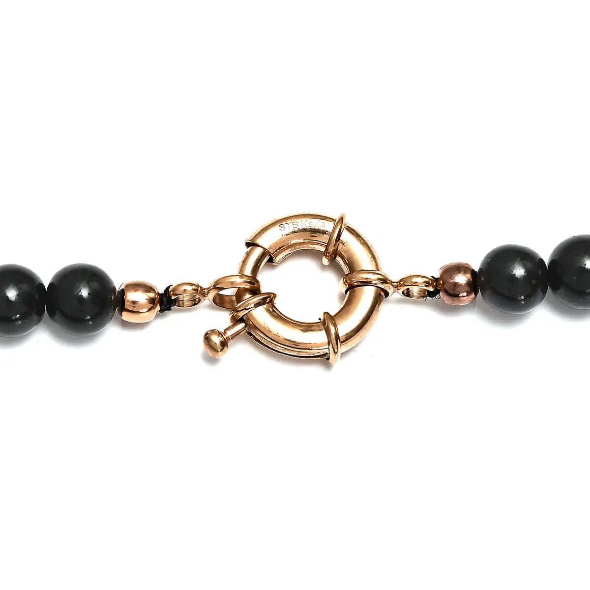 Shungite Necklace with 18K Gold Clasp