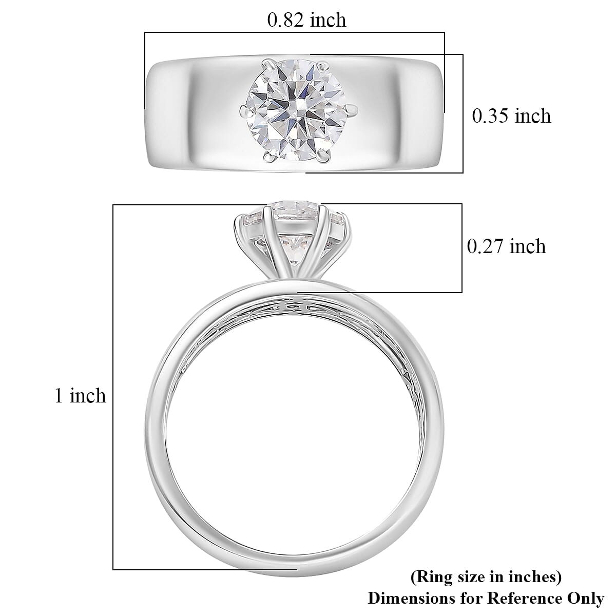 Brilliant Moissanite Solitaire Ring — Eternal Elegance & Radiance