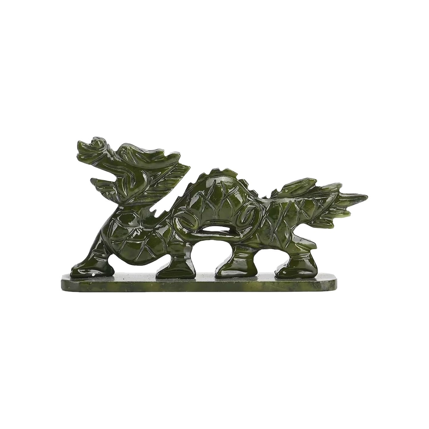 Green Serpentine Dragon Tabletop Figurine – A Symbol of Strength and Elegance