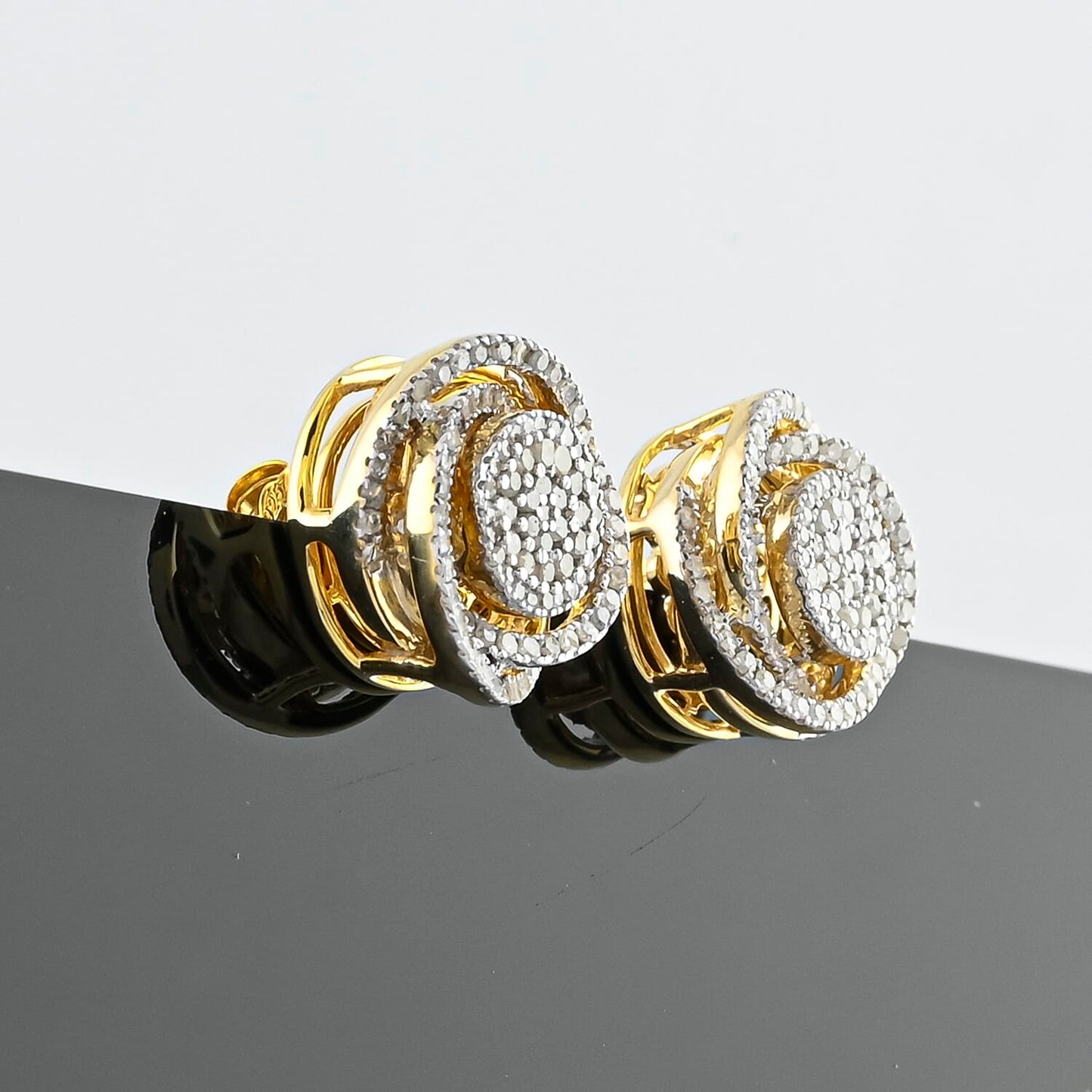 Diamond Spiral Earrings – A Radiant Symbol of Growth