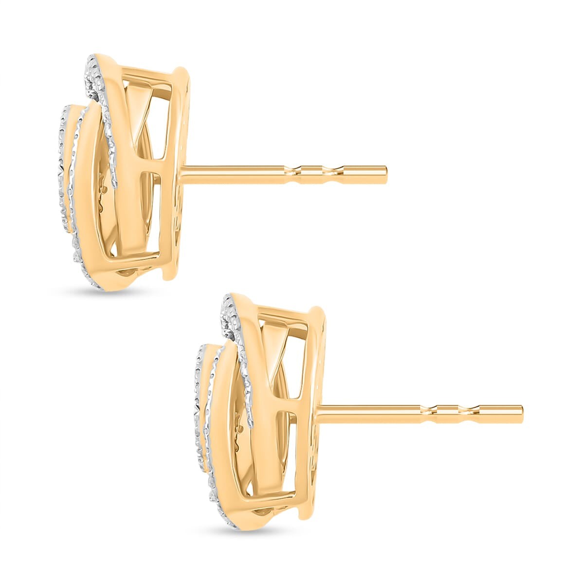 Diamond Spiral Earrings – A Radiant Symbol of Growth