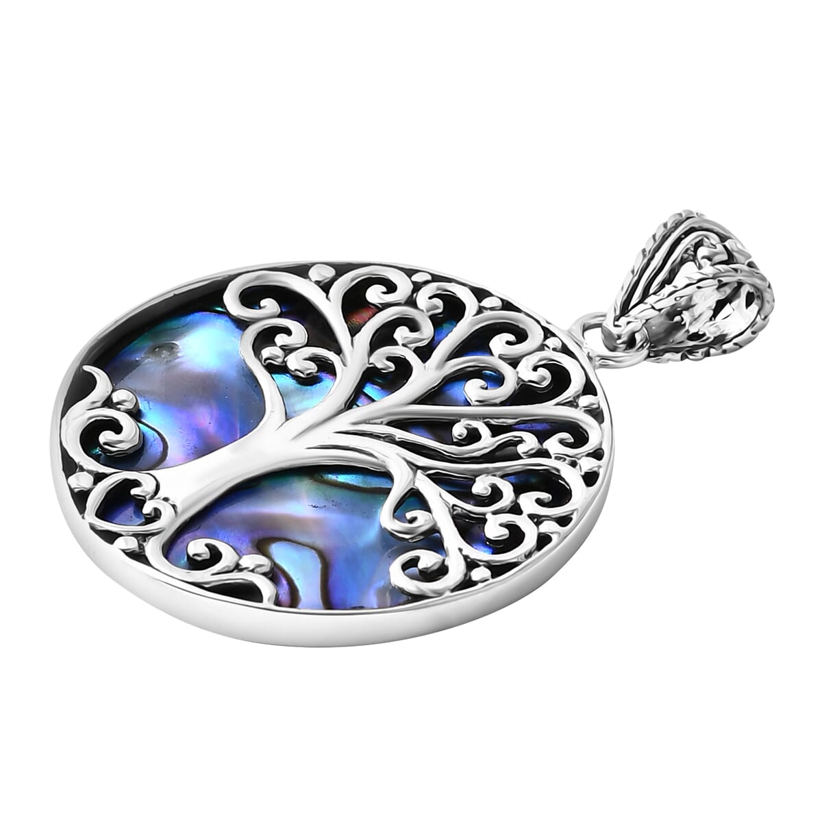 Tree of Life Abalone Shell Pendant – For Strength, Growth & Connection