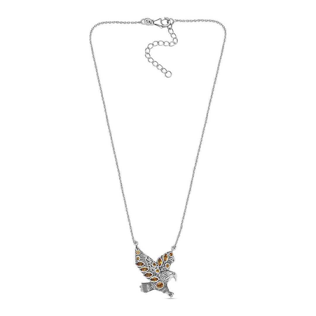 Brazilian Citrine Eagle Necklace