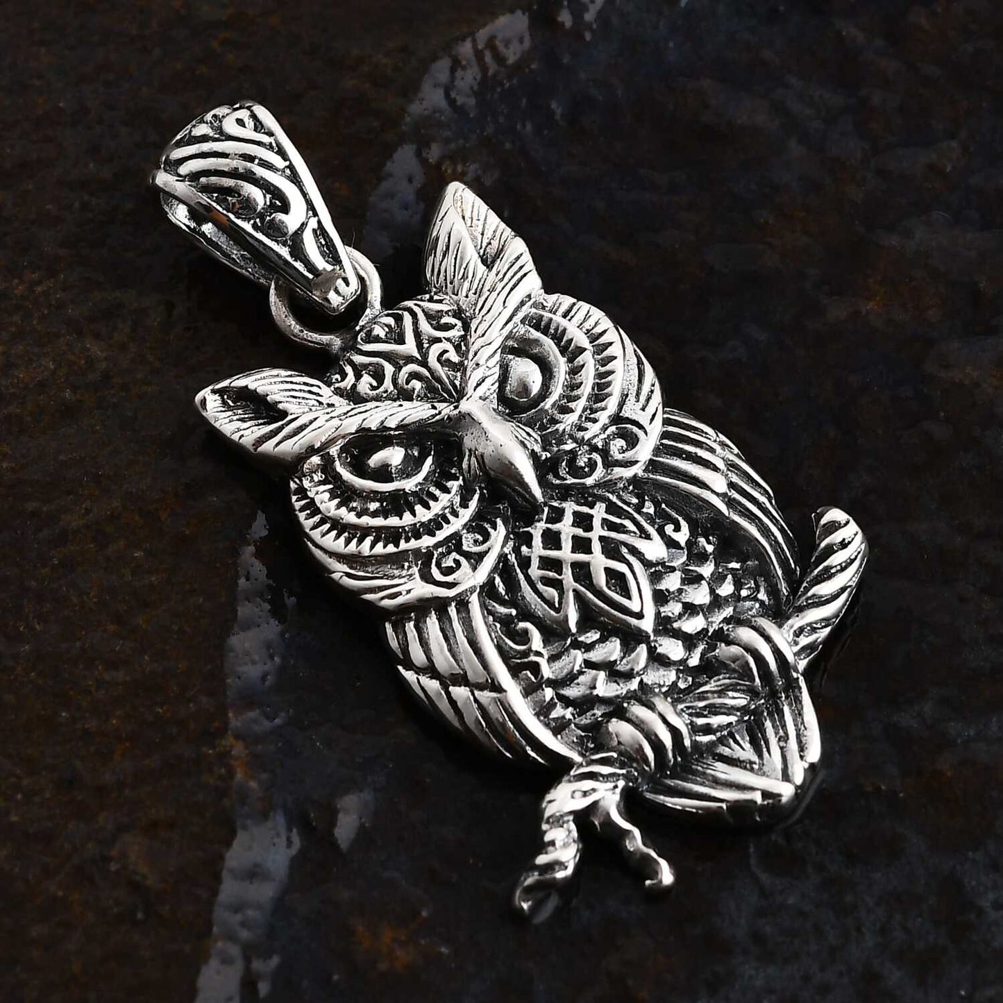 Bali Legacy Sterling Silver Owl & Elephant Pendant – A Symbol of Wisdom and Strength