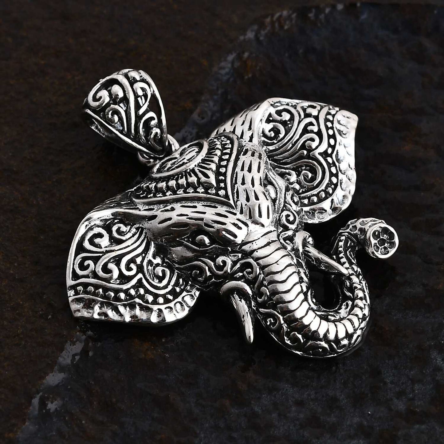 Bali Legacy Sterling Silver Owl & Elephant Pendant – A Symbol of Wisdom and Strength