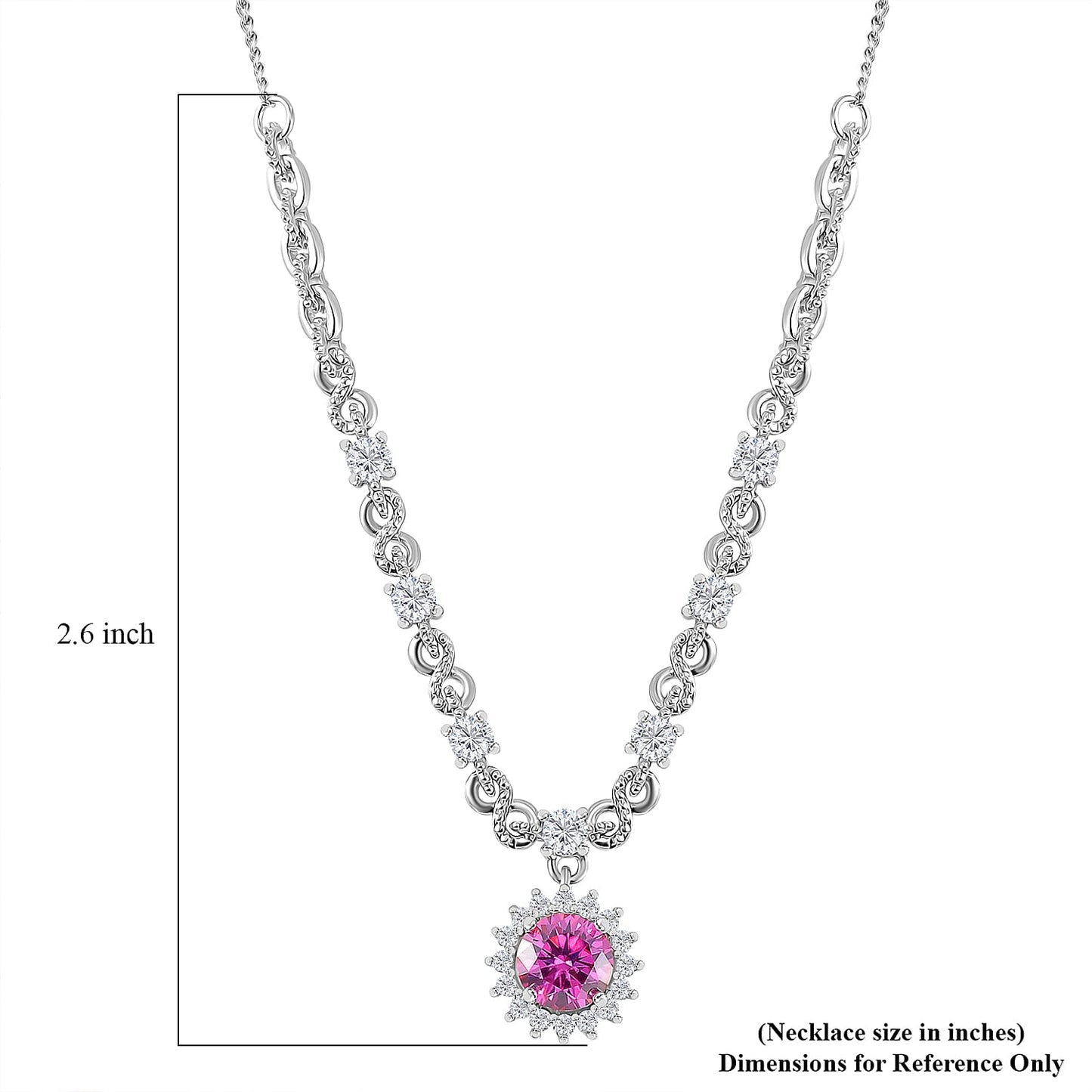 Pink Lotus Moissanite Necklace – Blooming Radiance & Refined Elegance