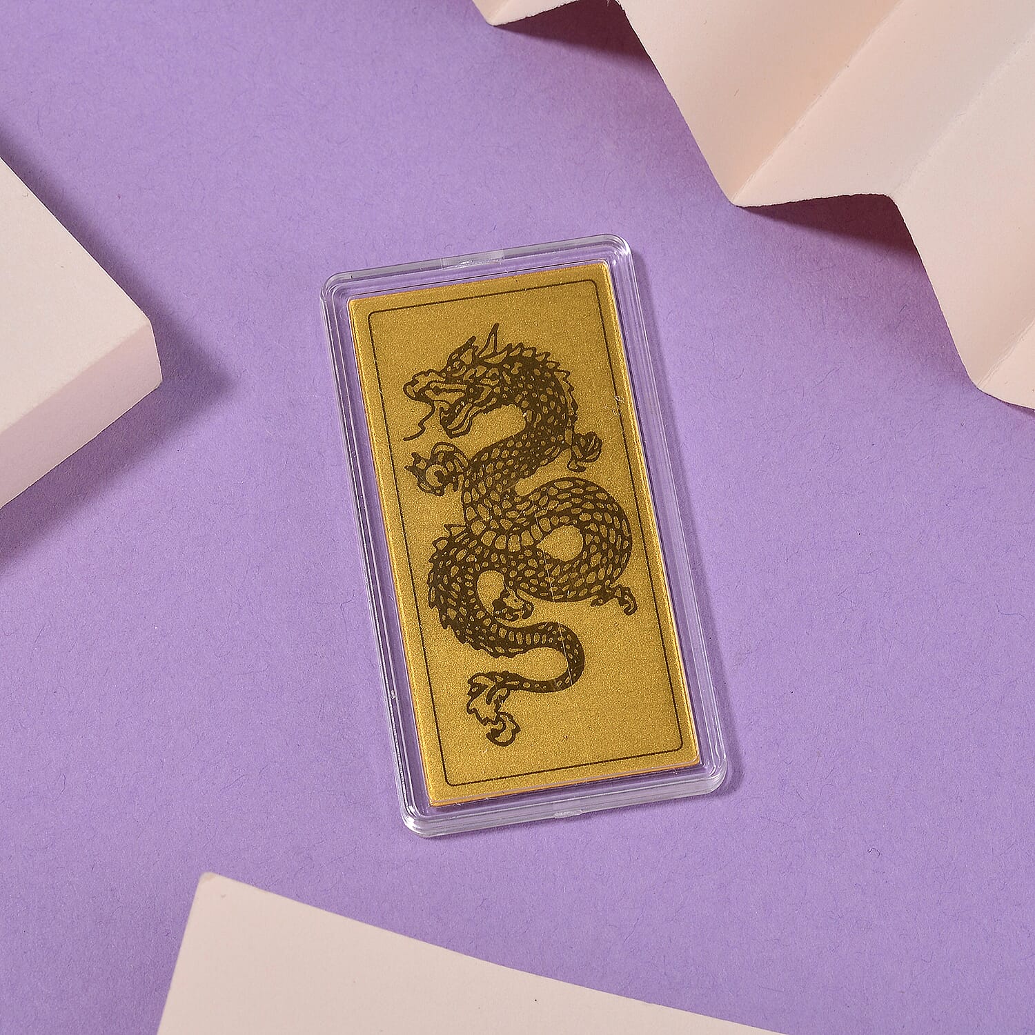 24K Gold Emboss Sheet Collection – Dragon, Dragon Twins, Elephant & Statue of Liberty (100mg)