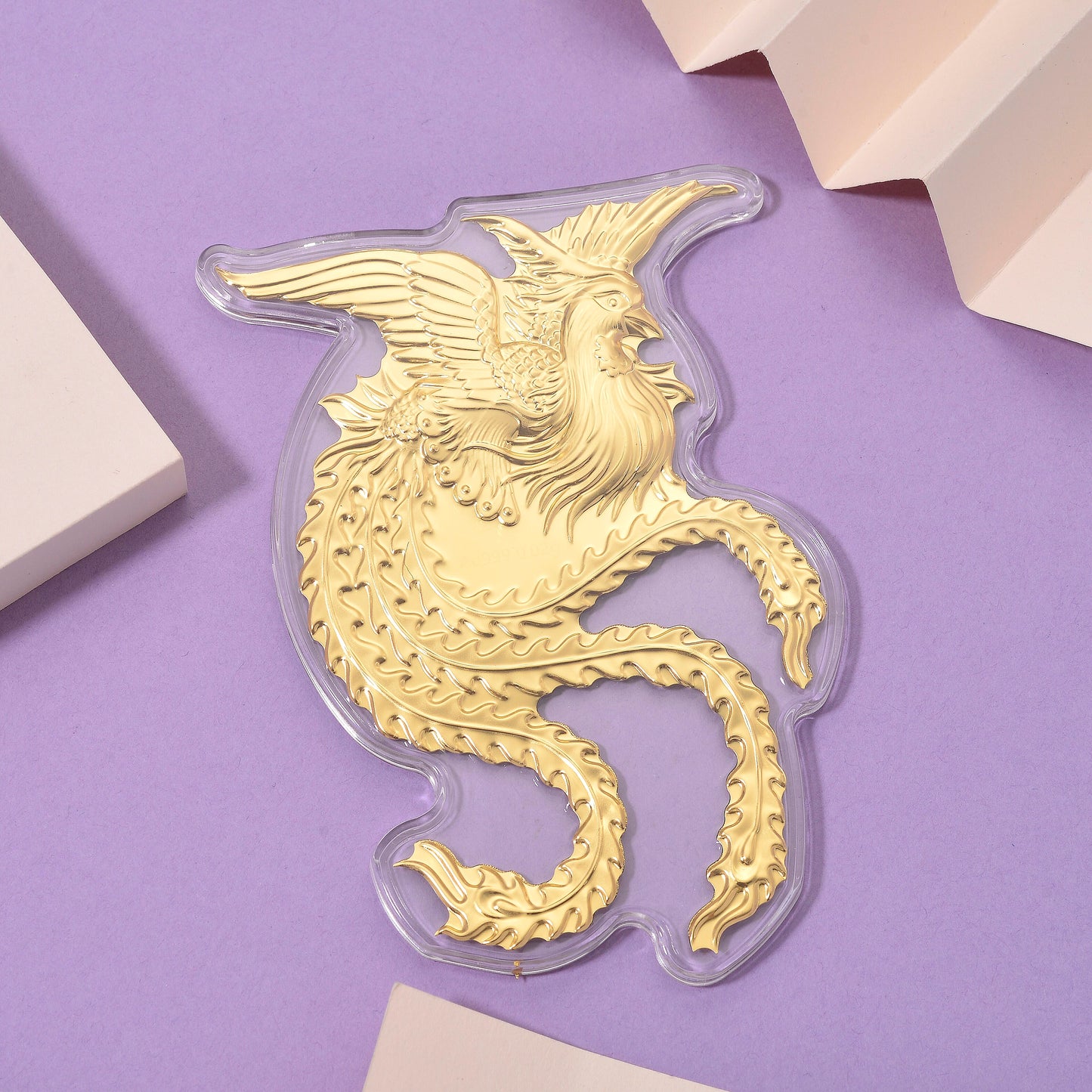 24K Gold Emboss Sheet Collection – Phoenix & Dragon