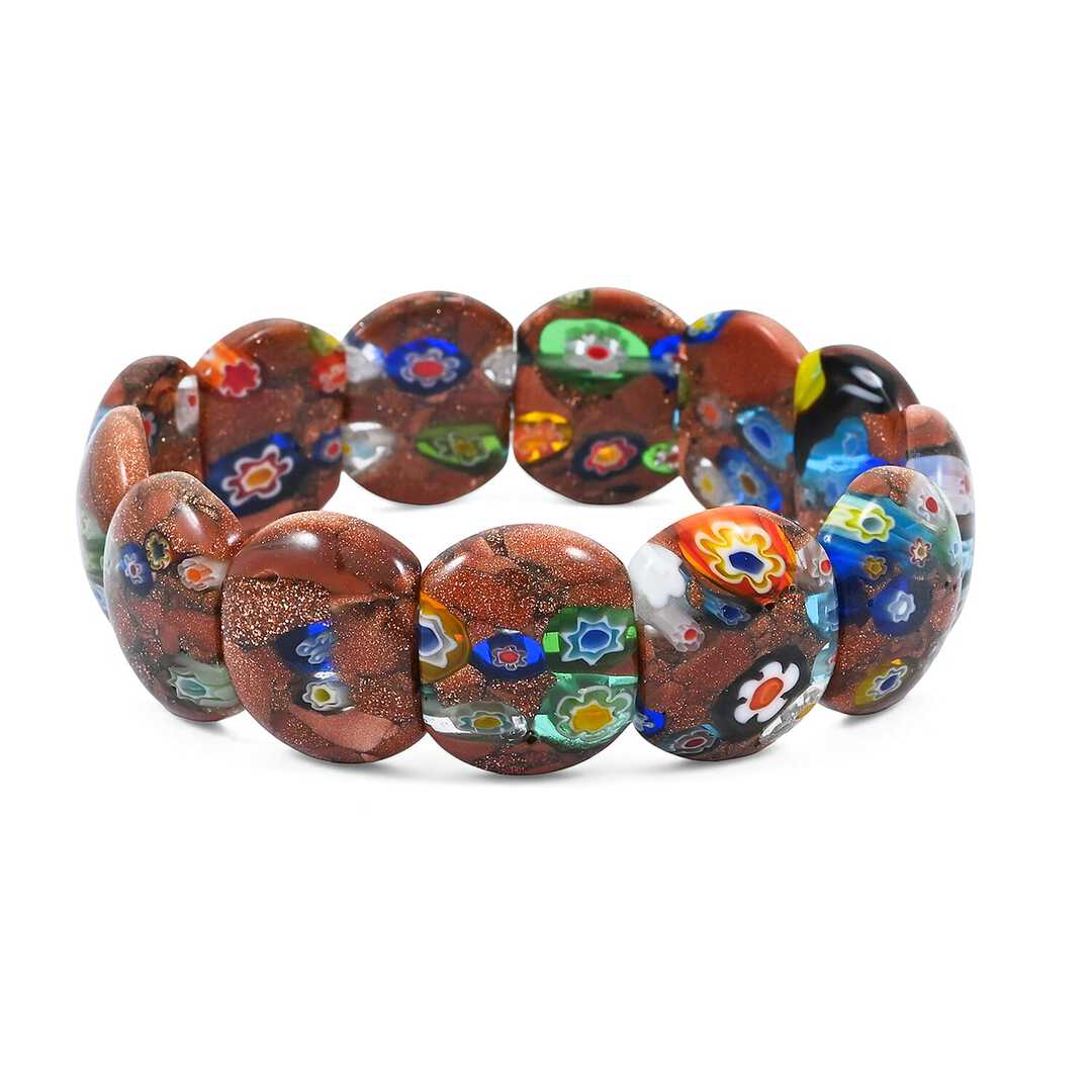 Brown Goldstone Mosaic Bracelet – Made for Creative Souls