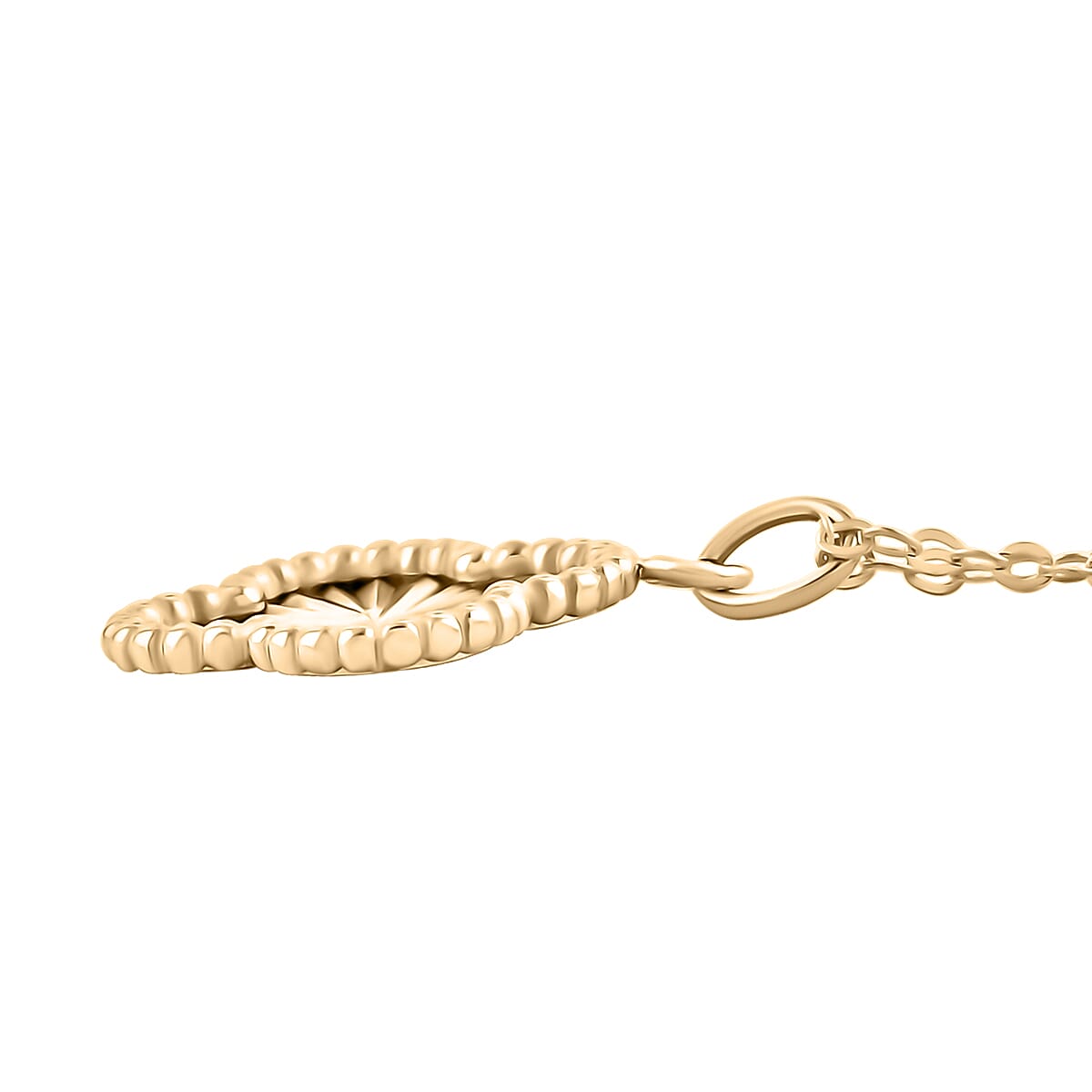 10K Yellow Gold Diamond-Cut Clover Pendant Necklace – A Lucky Touch of Elegance