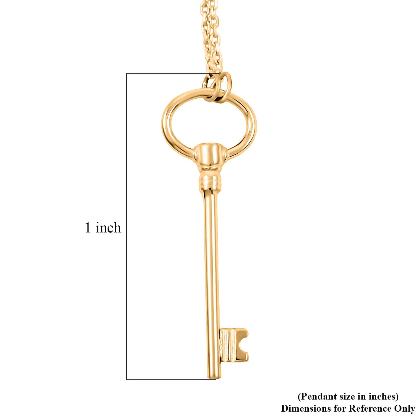 10K Yellow Gold Golden Key Necklace – Unlock the Beauty Within