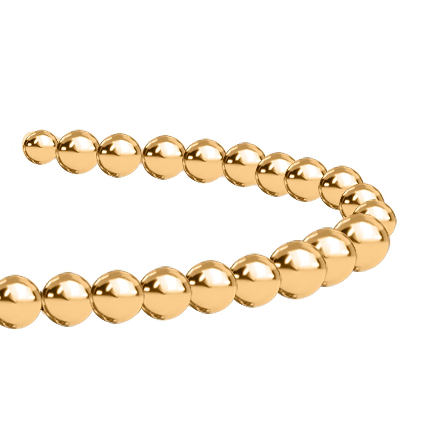 10K Yellow Gold 4mm Bead Adjustable Bracelet – Effortless Elegance, Perfect Fit