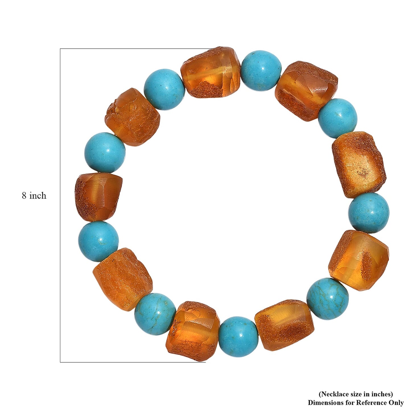 Baltic Amber & Magnesite Stretch Bracelet — Natural Beauty & Healing Energy
