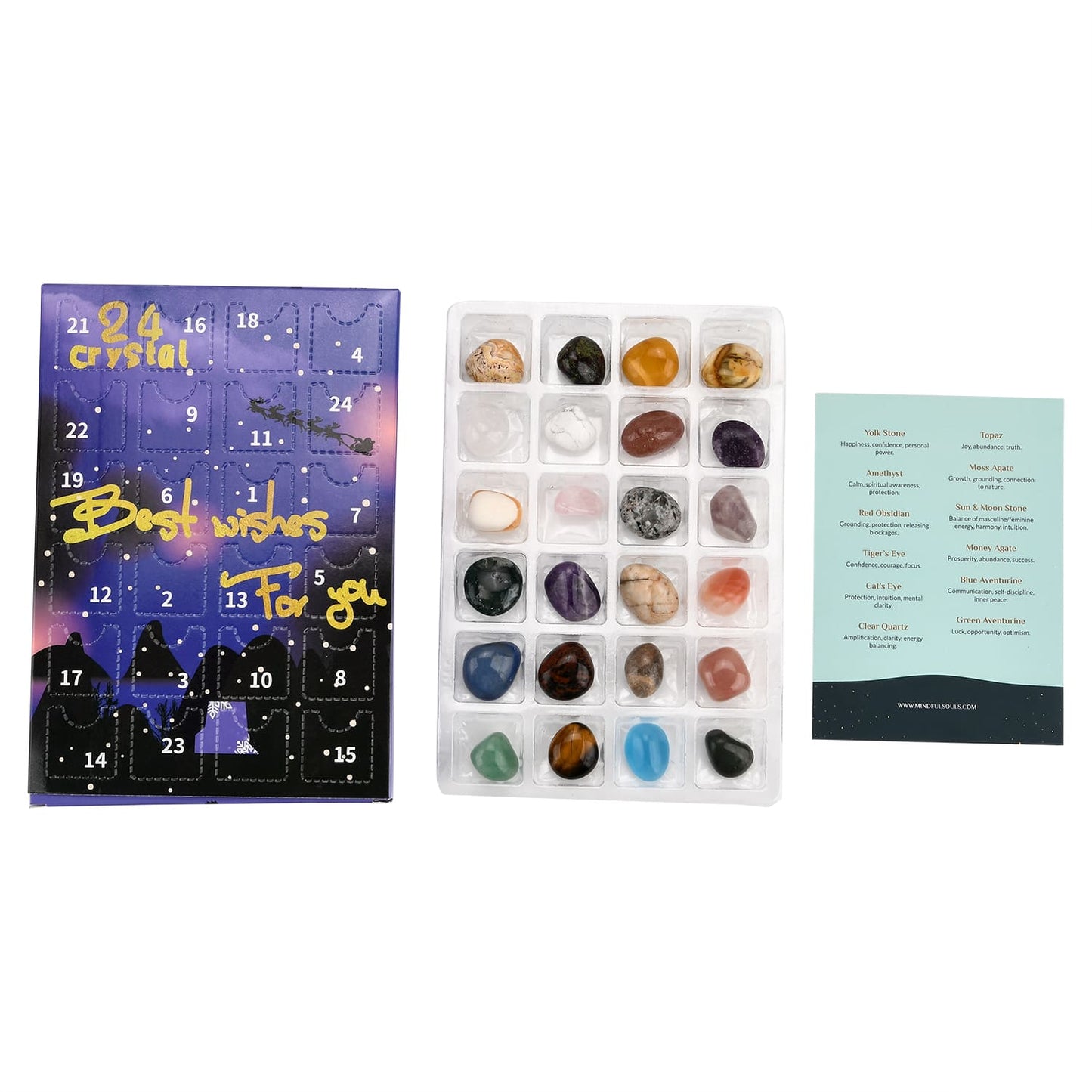 Crystal Advent Calendar - 24 Gemstones