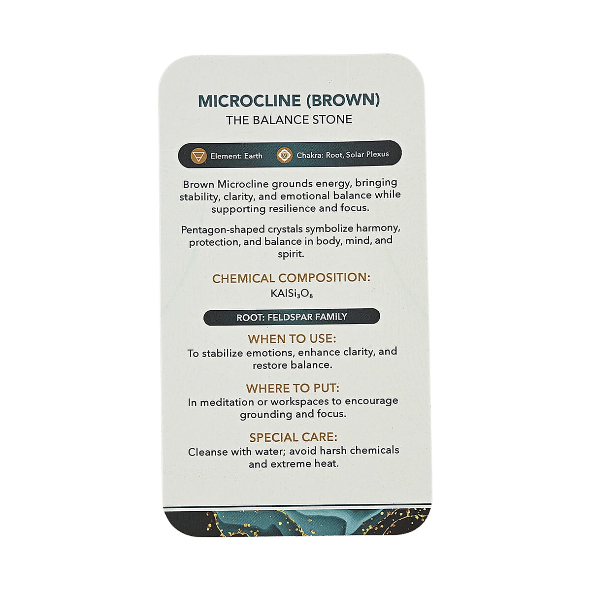 Microcline Brown Pentagon Shape – Grounding Elegance and Natural Beauty