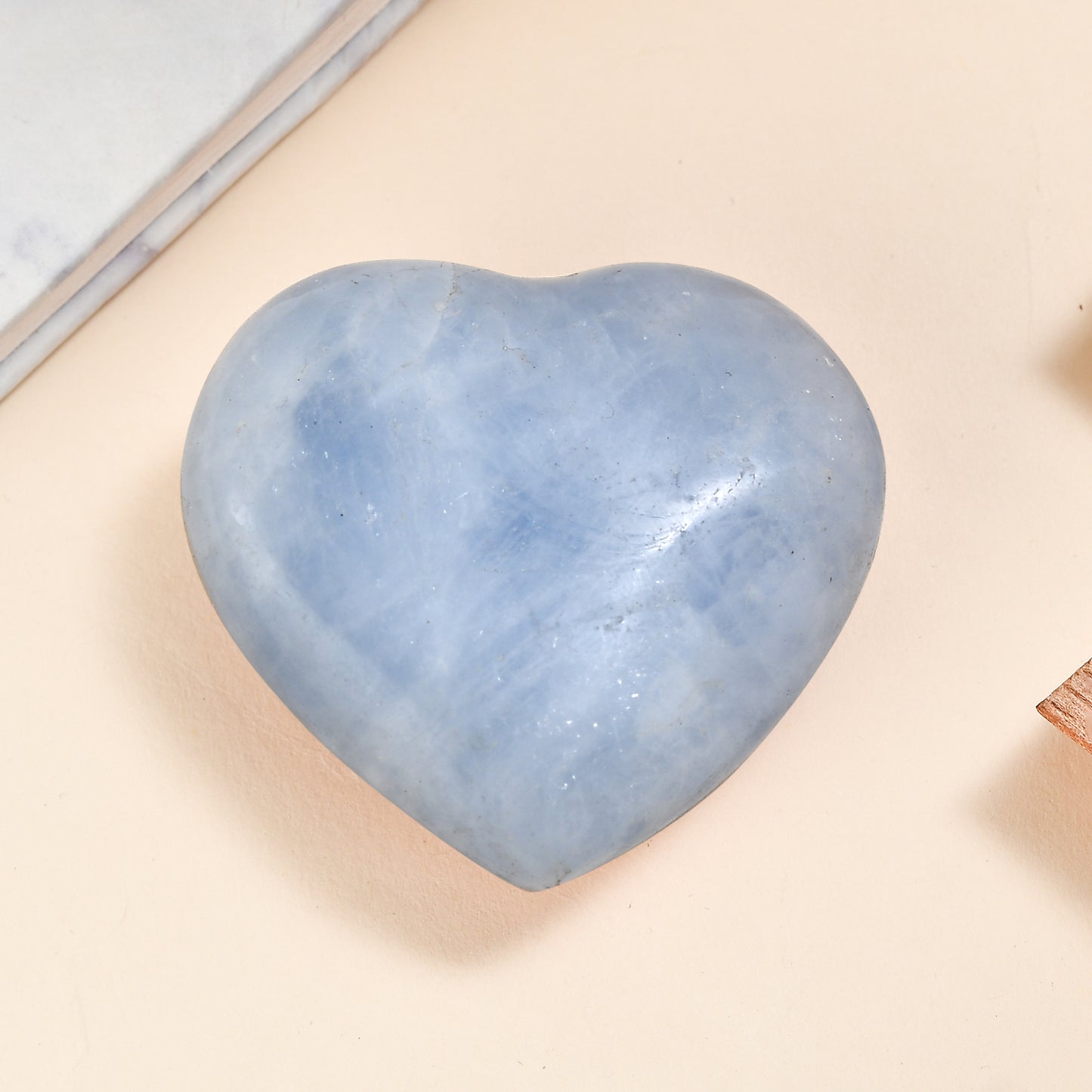 Blue Calcite Heart — Emotional Healing and Calm Energy