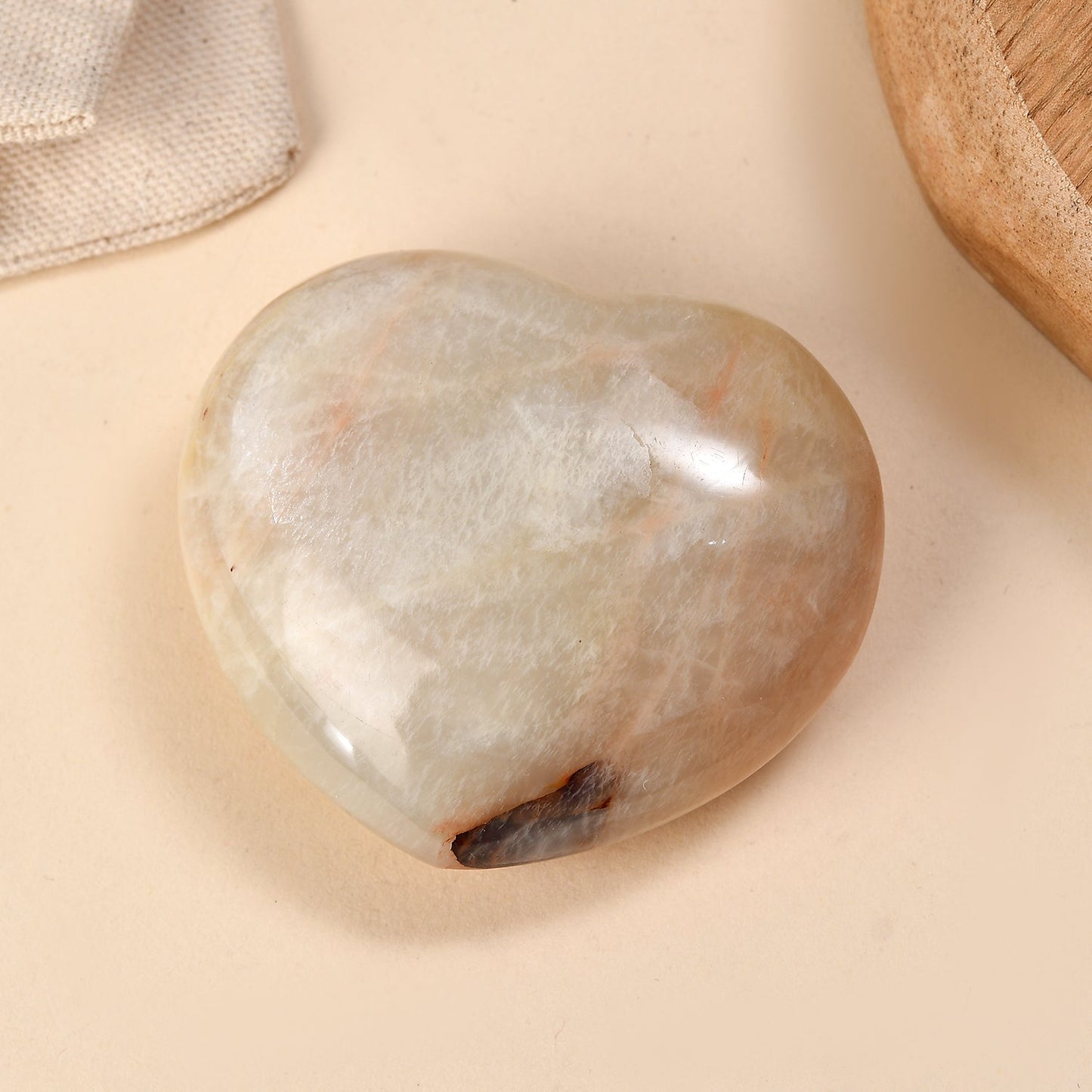 Golden Moonstone Heart — Embrace Balance and Intuition