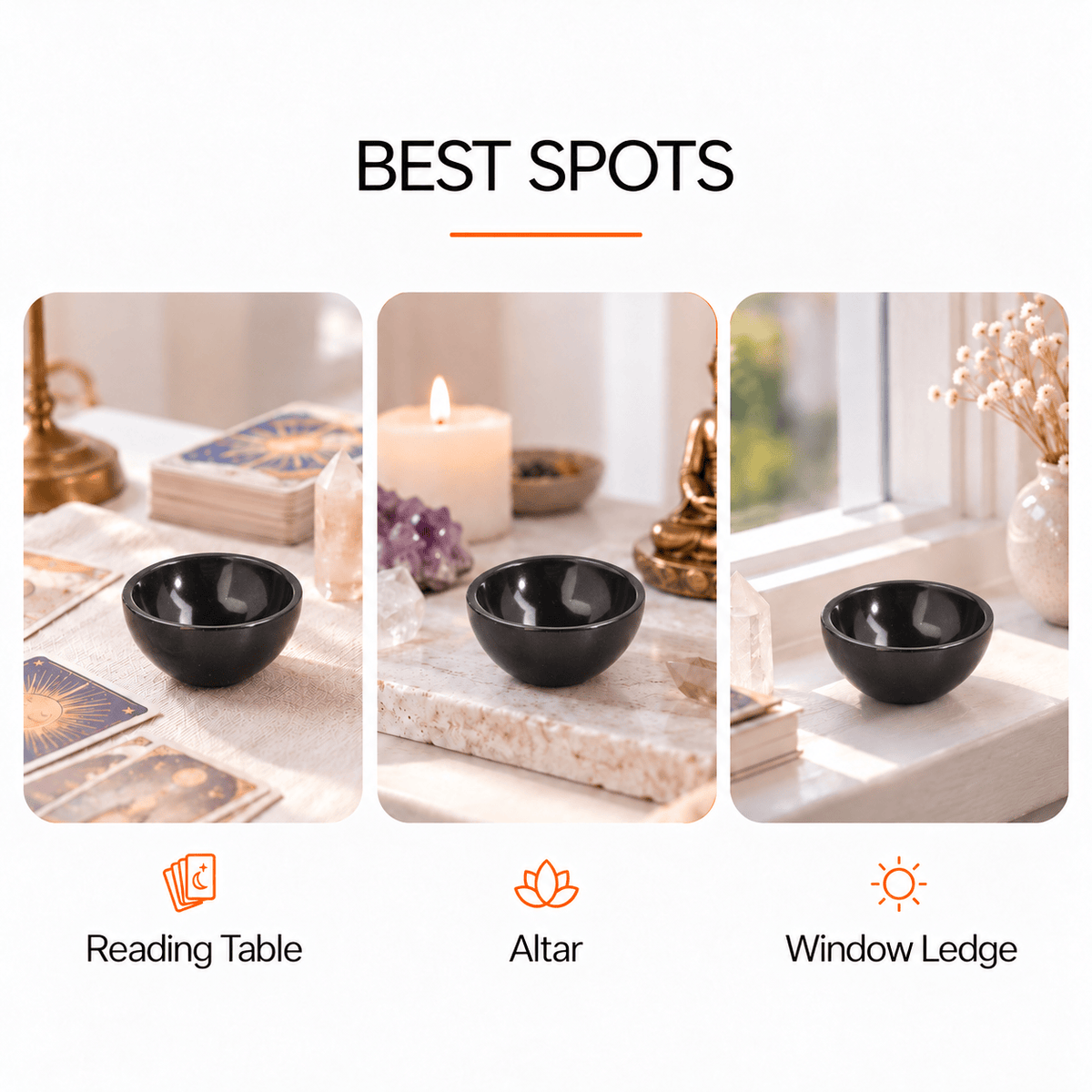 Natural Crystal Ritual Bowls – Altar and Meditation